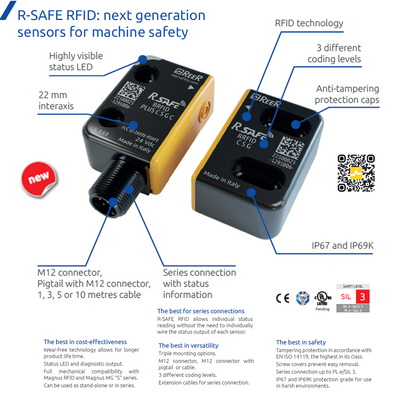 1294023 REER SENSOR+ACTUATOR COMBO PLUS, TEACH-IN CODING, CAT 4, A/M RESET, 10M CABLE(RRFID PLUS C S T X)